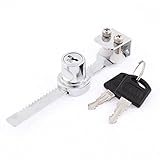 uxcell ロック　ショーケースディスプレイ　キャビネット　スライドガラス　2本の鍵付き