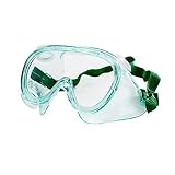 Sellstrom 83210 PVC Lightweight Indirect Vent Small Frame Economy Goggle, Green Tinted Body/Clear An