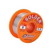 Saikogoods 0.8mm 2％フラックススズ鉛ロジンロールコアシルバーはんだワイヤー溶接はんだ付けリペア​​ツールリール溶融キット電気溶融