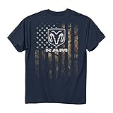 Buck Wear DodgeリアルツリーカモAmerican FlagアクセントHunting Tシャツ ブルー