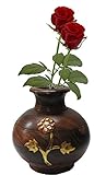 The Indian Arts Wooden Handcrafted Large Flower Vase【クリスマス】【オーナメント】 [並行輸入品]