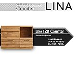 LINA リナ 120カウンター キッチンカウンター 食器棚 レンジ台 レンジボード キッチン収納 キッチンボード 天然木 台所収納 キッチン レンジ