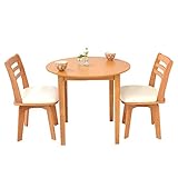 丸テーブル ダイニングテーブル セット 3点 ac80-3-kent371lbr 80cm 2人掛け ダイニングセット 回転椅子 イス ライトブラウン