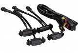 [Ra1zing] LED グリルマーカー トヨタ タコマ ハイラックス タンドラ Rav4 4連ライト スモークレンズ アメ車 高輝度 Tacoma Trd Grill 2016-2018用 ワイヤー＆グリルマーカー 4本セット LED プロ アンバー 社外 汎用品