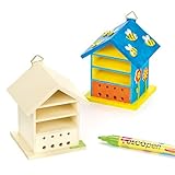 虫のおうち　バグハウス 木工キット（2個入り）高さ11.5cm 子供たちの工作に かわいく塗って楽しい！