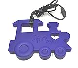 Silli Me Jewels: Train Teether Necklace for Mom to Wear and for Baby to Chew (Navy Blue) [並行輸入品]