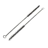 uxcell 鉄製ワイヤチューブブラシ　ステンレス製　290mm長さ 10mm直径 2本入