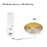 ワイヤレスモーションセンサーベッドライト、aimengte 1 M 2 M 3 M LEDストリップライト、クローゼットLEDロープベッドサイドライトランプイルミネーションwith、階段、廊下寝室の自