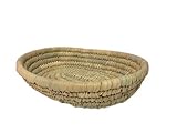 Under the Nile Small Handwoven Organic Palm Frond Basket Size 12 x 10 x 3 Natural Color [並行輸入品]
