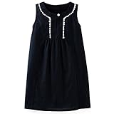 カーターズ（Carter's）女の子用ブラッククロケット水玉模様付きコットンポプリンノースリーブドレス [並行輸入品]