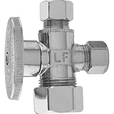 Keeney 2903PCLF 5/8-Inch by 3/8-Inch by 3/8-Inch Lead Free Quarter Turn 3 Way Valve, Chrome [並行輸入品]