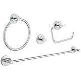 Grohe 40823001 Essentialsアクセサリーセットマスター4 - in - 1スターライト、クロム