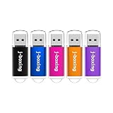 5個セット USBメモリ 8GB USBフラッシュドライブ J-boxing USBフラッシュメモリ マルチカラー（黒、青、ピンク、オレンジ、紫）