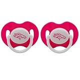 Baby Fanatic Pink Pacifier, Denver Broncos, 2 count by Baby Fanatic [並行輸入品]