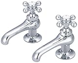 Water Creation F1-0003-01-AL Vintage Classic Basin Cocks Lavatory Faucet [並行輸入品]
