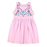 Cutelove 子供ドレス ワンピース 女の子 夏 袖なし 花柄 刺繍 可愛い ベビー ドレス 素敵 プリンセスドレス
