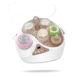 暖かい牛乳 瓶暖かい牛乳滅菌器 スマート暖かい牛乳 哺乳瓶滅菌器 一定温度のホットミルク 多機能食品のヒーター (Color : 白, Size : 23 * 25cm)