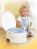 Primo Baby Pri-535 4-In-1 Soft Seat Toilet Trainer & Step Stool- 535W- White With Blue Seat by Primo