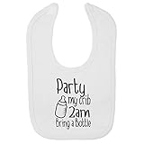 (フロソ) FLOSO 赤ちゃん・ベビー用 Party My Crib 2am Bring A Bottleプリント ベルクロビブ スタイ (ワンサイズ) (ホワイト)