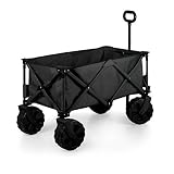 Picnic Time Collapsible Adventure Wagon with All-Terrain Wheels, Black/Gray [並行輸入品]
