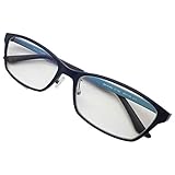 [OTC] 大きいサイズ ブルーライトカット 伊達眼鏡おしゃれ かっこいい UVカット 超弾力 PC BC-1060 (NVM/LBL, XL)