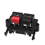 ジャックオーディオプッシュ1赤1黒2ウェイスプリングスピーカーターミナルレッドブラックをロード
