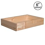 引き出しボックス、メープル木製完了、組み立てられ、1 / 4 "下、、6 "高さ Width: 15-1/2" DRAW-MD8-RICHWD/Maple-F-15.5W24D6H1/4B