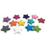 Kissteether 30pcs DIYファッションシリコーンペンダントは、赤ちゃんの歯帽子をかむ45*45*13MM星型の新しいお母さんは食品グレードシリコーン材料の歯ブラシ生態安全ネックレス赤ち
