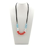 Deeyee Baby Teething Silicone Necklace for Mom,Food-Grade,BPA-Free Chew Beads-Necklace Keeps Your Ba