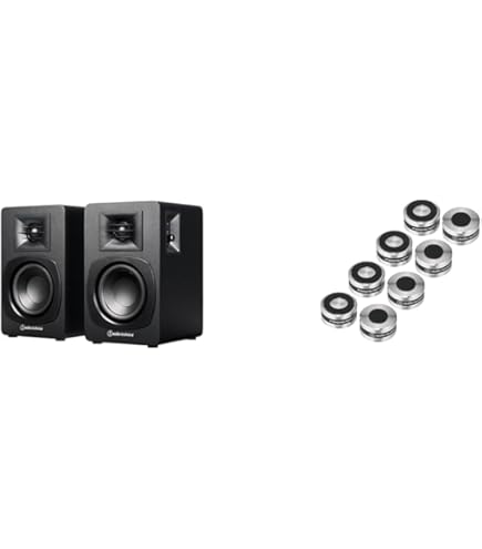 Amazon | オーディオテクニカ デスクトップスピーカー ブラック AT