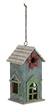 decmode Windowed Bird House 6"W/21"H ブルー 76197