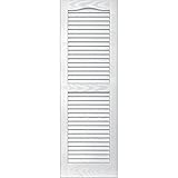 Vantage 0114043123 14X43 Louver Arch Shutter/Pair 123, White [並行輸入品]