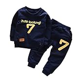 FEVON　セットアップ　ベビー　子供服　上下セット　スウェット　男の子　2点セット　ジャージ　tシャツ&パンツ　長袖　ロングパンツ　春　秋　カジュアル　数字プリント　かっこいい　キッズセット　赤ちゃ