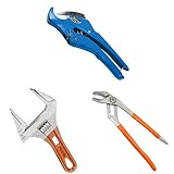 フジ矢 エンビカッター(φ38㎜) ショートモンキレンチ(開口部53㎜) ウォーターポンプレンチ(バネ・ドライバー付) セット(NF38-230 FLS-53G-F 110-250SD)