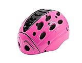 HORIZON 軽量 サイクリング 自転車 用 ヘルメット キッズ ジュニア 子供 用 ダイヤル アジャスター 付き (ピンクテントウムシ, M(45-56CM) 5-12歳)