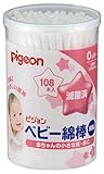 ピジョン ベビー綿棒 (細軸タイプ) 108本入