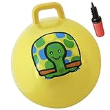 WALIKI TOYSホッケーボール3〜6歳（ホップティホップボール、ホッピングボール、ハンドル付き弾球、シット＆バウンス、カンガルーバウンサー、ジャンプボール、18インチ、ポンプ付属）