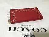 コーチ 財布 COACH BORDER STUD ACCORDION ZIP WALLET CLASSIC RED LEATHER [並行輸入品]