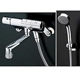 TOTO 浴室蛇口 TMN40TE3 サーモスタットシャワー金具 壁付き タッチスイッチ エアインめっき スパウト170mm