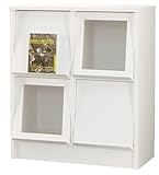 WALLDEY ウォルディー  ディスプレイラック2列2段窓付き ホワイト