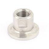 uxcell　ステンレス鋼　KF16フランジ　1/4 BSPメスねじアダプタ　圧力計　継手