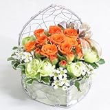 デザイナーズアレンジ（オレンジ系スプレーバラの花）　【花 ギフト 宅配 誕生日 プレゼント 送料無料 翌日配送】