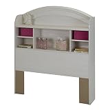 South Shore 39" Country Poetry Bookcase Headboard, Twin, White Wash [並行輸入品]