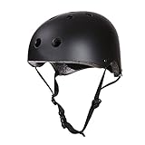 ヘルメット バイク こども用 自転車 スノー スケートボード 登山 クライミング スポーツ用 子供用 / 大人用 軽量 通気性 (ブラック, M)