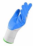 MAPA Enduro 327 Natural Rubber Glove, Work, 10-1/2 Length, Size 10, Blue/Gray (Pack of 12 Pairs) by 