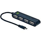 Digio2 microUSB-USB 変換4 ポートハブ ブラック UH-M2014BK
