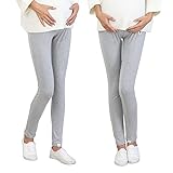 mayumay マタニティ レギンス ヨガ　スパッツ ズボン　マタニティパンツ　妊娠服　9分丈 産前産後 ストレッチ素材 ウエストサイズ調整可能 リブ 綿 大きいサイズ　春　夏　秋