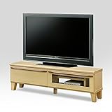 北欧風 120cm幅 ロータイプテレビボード 脚付き ナチュラル 完成品