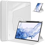 360度回転式 スタンド ケース Redmi Pad 2 Pro 12.1 / Redmi Pad Pro 12.1インチ / Xiaomi Poco Pad 12.1インチ 対応 縦置きカバー 軽量 耐衝撃 透明バック タブレット カバー 保護ケース (深緑)