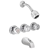 Belanger 3060W Bathtub/Shower Faucet with 3-Handles, Polished Chrome [並行輸入品]